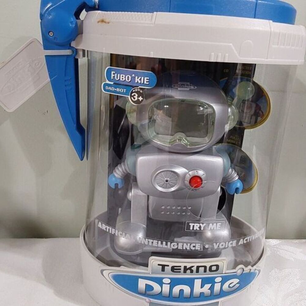 VTG 2001 Tekno Dinkie Robot FUBO KIE, Dad-BOT Voice‎ Activated Manley Toy Quest